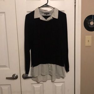 Black and Polka Dot Blouse